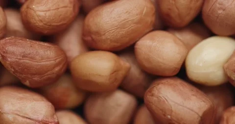 Smooth Camera Movement Over a Handful Peanuts. Stock Footage 142592296