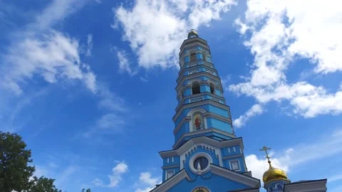 Smooth camera movement over the main entrance to the church. Stock Footage 142442657