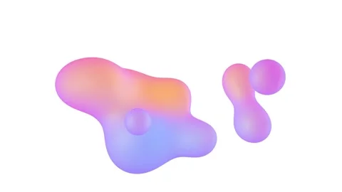 Smooth change of the shape of a simple object. Relaxing seamless metamorphosis Stock Footage 151332702