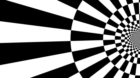 Smooth Checkerboard Tunnel Stock Footage 291078937