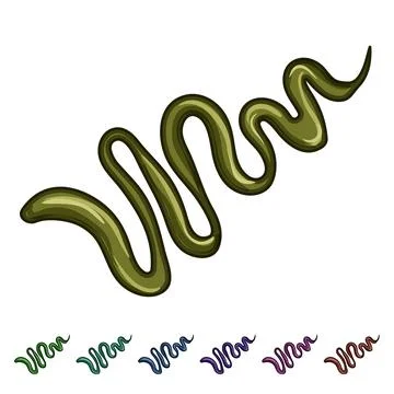 Smooth chocolate drip sause cartoon vector graphic Stock Illustration