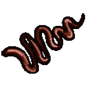 Smooth chocolate drip sause pixel art vector illustration Stock Illustration