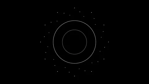 Smooth Circle Burst Animation with Spark Trails and Glow Stock Footage 332910440