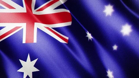 Smooth Close-up Flag Of Australia 스톡 동영상 73316824