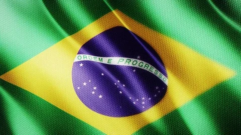 Smooth Close-up Flag Of Brazil 스톡 동영상 73316825