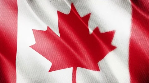 Smooth Close-up Flag Of Canada Stock Footage