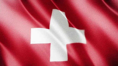 Smooth Close-up Flag Of Switzerland 스톡 동영상 73316820