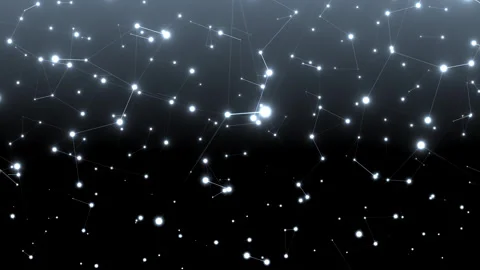 Smooth Constellation Grid Animation Stock Footage 291073046