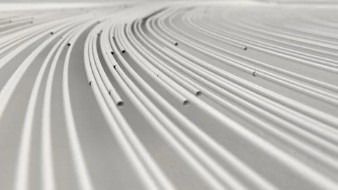 Smooth curles from white strings on white background 스톡 일러스트