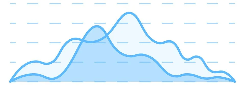 Smooth curve line chart. Data infographic element Illustrazione stock