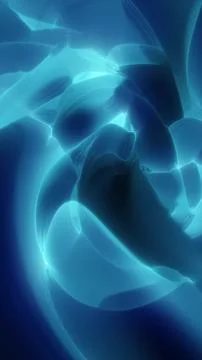 Smooth cyan blue abstract background with translucent glowing fluid shapes,.. Stock Illustration