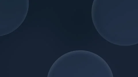 Smooth dark bubbles float on a deep blue background in a seamless loop. 4K. Stock Footage 309701157