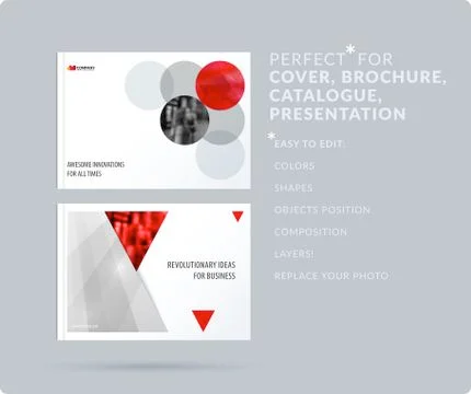 Smooth design presentation template with colourful round shapes. Partnership Stock Illustration