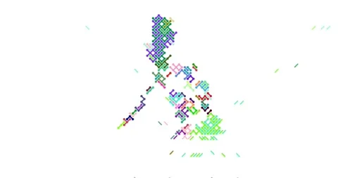 Smooth Diagonal Motion Builds Philippines Country Shape Video stock 327934184