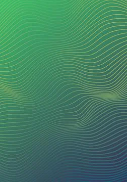 Smooth Distorted Lines Turquoise Green Gradient Vertical Background Illustrazione stock