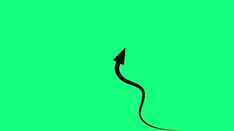 Smooth Doodle Arrow Growth Animation in 4K | Transparent Background with Al.. Stock Footage 309265196