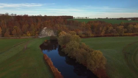 Smooth Drone Flight Over River Toward Mountains Stock Footage 321292020
