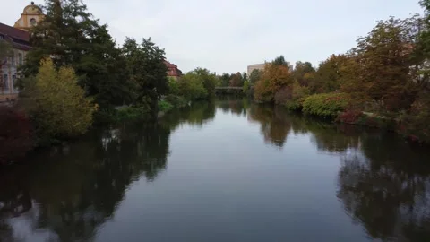 Smooth drone Flight over river Video stock 328120520