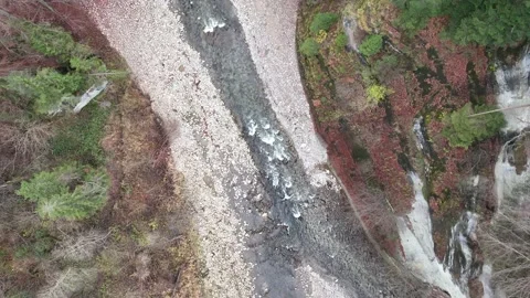 Smooth drone flight over wild river in Switzerland. Stock Footage 230726439