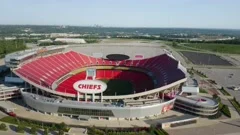 Overhead view Kansas City Chiefs Arrowhead Stadium by Eldon McGraw