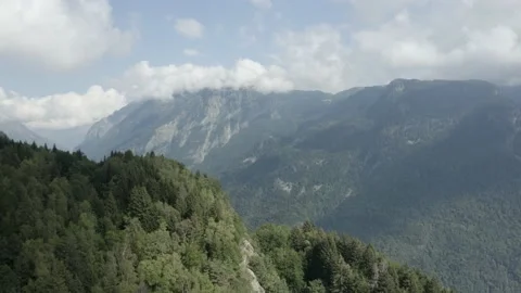 A Smooth Drone Shot From A Mountain Video stock 201404289