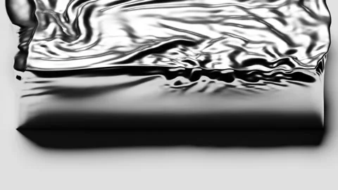 Smooth elastic shape animation. Glossy metallic object. Stock Footage 150760661