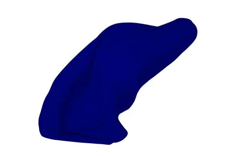 Smooth elegant blue satin isolated on white background, elegant blue transpar Illustrazione stock