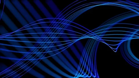 Smooth Elegant Curved Lines Looped Motion Background Stock Footage 71546960
