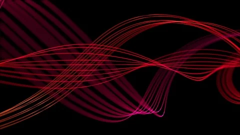 Smooth Elegant Curved Lines Looped Motion Background Stock-Footage 71551079
