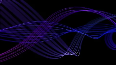 Smooth Elegant Curved Lines Looped Motion Background Stock-Footage 71551834