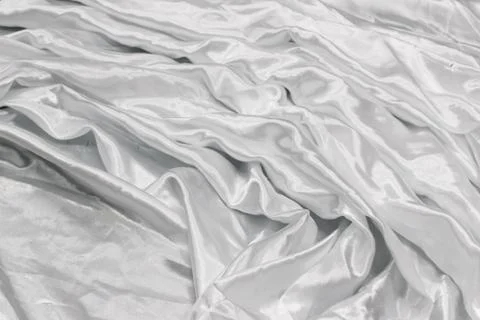 Smooth elegant silver silk or satin luxury cloth texture Stock Photos