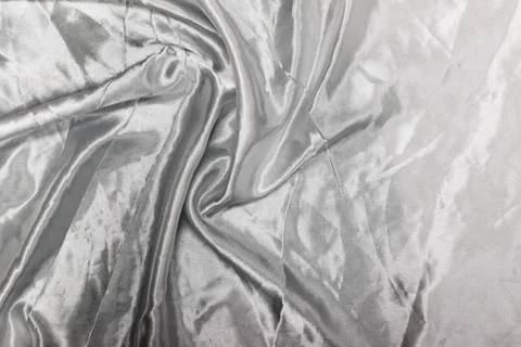 Smooth elegant silver silk or satin luxury cloth texture Stock Photos