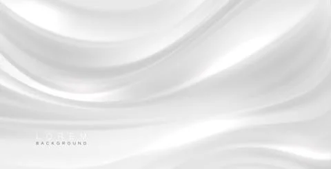 Smooth elegant white silk or satin texture can use as abstract background Stock Illustration