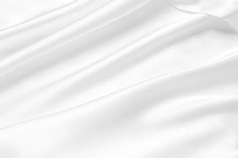 Smooth elegant white silk or satin luxury cloth texture Stock Photos