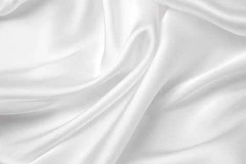 Smooth elegant white silk or satin luxury cloth texture Foto stock