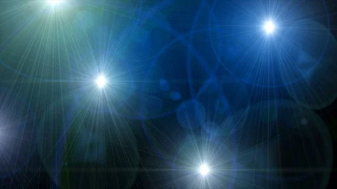 Smooth fading and hovering blue abstract shiny light stars, showfootage Stock Footage 88594813