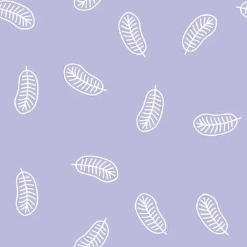 Smooth feather soft fluffy line seamless pattern Stock Illustration