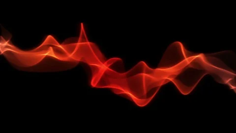 Smooth Fiery Red Abstract Waves On Black Background Stock-Footage 88066196