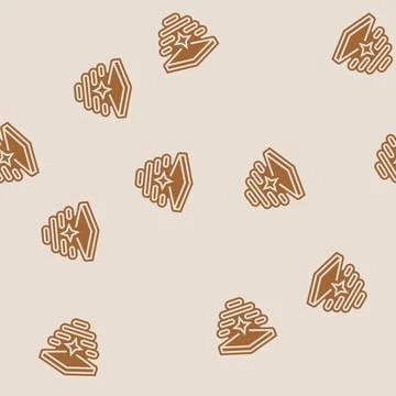 Smooth finish glyph seamless pattern Stock Illustration