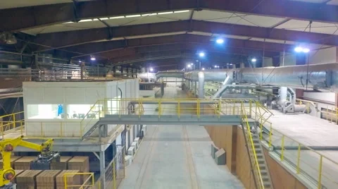 Smooth Flight Through the Factory Stock Footage 63345395