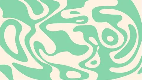 Smooth flow trippy abstract background. Retro 60-70s vector illustration in Illustrazione stock