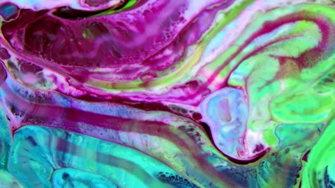 Smooth Flowing Abstract Pigments Stock Footage 328028764