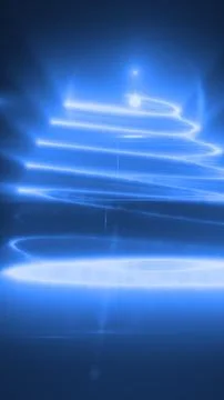 Smooth flowing blue light waves sweeping across a glowing futuristic surface Stock Illustration