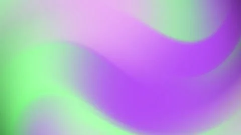 A smooth flowing gradient of lime green and purple colors creates an ethereal Stock Footage 294660445