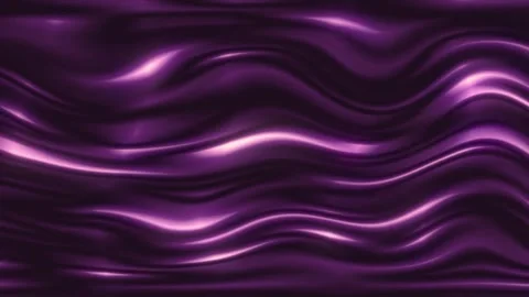 Smooth flowing liquid waves in vibrant purple gradient. Abstract seamless Stock Footage 340025165