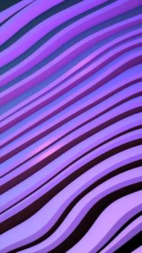 Smooth flowing purple and violet 3D waves forming a modern abstract geometric Stock Illustration