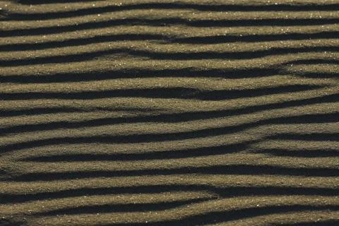 Smooth Flowing Ripple Pattern In Soft Beach Sand Foto stock