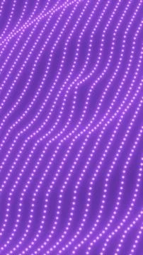 Smooth flowing rows of glowing purple dots forming soft wave patterns in a fu 스톡 일러스트
