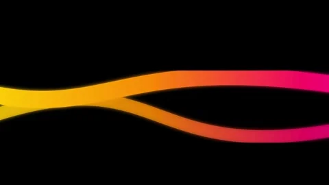 Smooth Flowing Silk Ribbons Flowing Fluid Animation Video stock 333976109