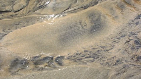 Smooth Flowing Stream in Sand Bed Stock Footage 93380302